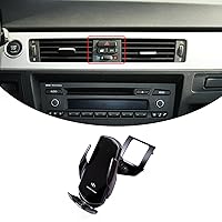 LLKUANG for BMW 3 Series E90 E91 E92 E93 360-Degree Rotary Cell Phone Holder Black (W-ireless c-harging)