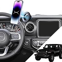 Jeep Wrangler JL Phone Mount/Jeep Gladiator Phone Mount for MagSafe Wrangler/Gladiator Phone Holder Magnetic for Jeep Wrangler JL 18-23 / Gladiator 19-23 Compatible for All Cell Phones