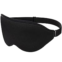 Sleep Eye Mask for Men Women, 3D Contoured Cup, Block Out Light, Soft&Comfort Blindfold for Travel with Adjustable Strap (Black)