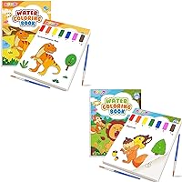 pigipigi 2 Pack Paint with Water Coloring Books for Kids: Dinosaur Watercolor Painting Activities for Toddlers Boy Girl Ages 4 5 6 7 8 Arts and Crafts for Easter Birthday Christmas Toy Gifts