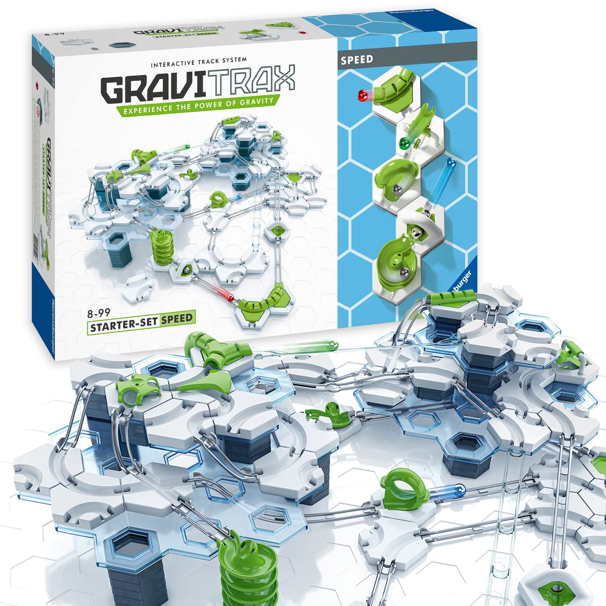GraviTrax Ravensburger Ravensburger Speed Starter Set - Marble Run, STEM and Construction Toys for Kids Age 8 Years Up - Kids Gifts