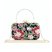 Lanpet Women's Embroidery Beaded Clutch Evening Bags Vintage Purses for Formal Party Wedding