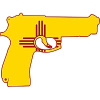 New Mexico Flag Pistol Sticker