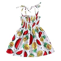 Toddler Girls Fly Sleeve Floral Prints Princess Dress Dance Party Dresses Clothes Size 5 Girls