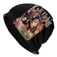 SAMUELSON Kali Music Uchis Beanie Cap for Men Women Soft Daily Knit Ribbed Beanie Hat Adult Warm Toboggan Hat for Unisex Black