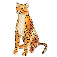 Melissa & Doug Giant Cheetah - Lifelike Stuffed Animal (Stands Nearly 3 Feet Tall)