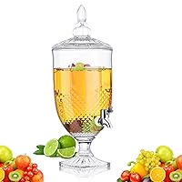 0.9 Gallon Drink Dispenser For Fridge,Beverage Dispenser With Stand And  Spigot,Large Capacity Cold Water Pitcher,Fruit Drink Dispenser Beverage