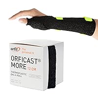 Orficast Easy-Form Splinting Material Heat-Activated Thermoplastic Tape For Trigger Finger, Thumb, Arthritis Pain Relief, Hand Support 5” x 9’, Black, One Roll