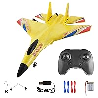 Gravity Glider, Gravity Glider, 2.4GHZ RC Airplane, Smart 100M Remote Control Plane, Anti-Collsion RC Jet with Light RC Planes for Adults Kids Beginner Yellow, Rc Planes