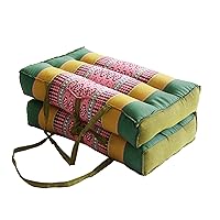 Foldable Cushion - Organic Kapok Filling, use Folded and Unfolded for Meditation, Soft Yoga Prop, Portable Cushion