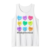 Reading Interventionist Valentine's Day Pastel Candy Heart Tank Top