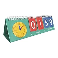 Time Flip Chart - Teaching Clock for Kids - Learn to Tell Time with Analog and Digital Clocks