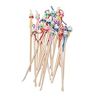 Bamboo Japanese Doll Ear Wax Pick Spoons Earwax Remover 20pcs