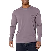 BOSS Men's Peached Jersey Long Sleeve Crewneck Shirt