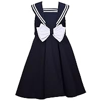 Bonnie Jean Girls 4-16 Scuba Nautical Navy Special Occasion Dress
