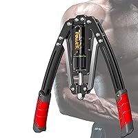 Arm Exercise Equipment Chest Workout - Hydraulic Power Twister 10 Gears Adjustable 22-440lbs,Chest Exerciser for Men,Arm Workout Equipment,Thick Steel Wear-Resistant, Non-Slip Handle PU Rubber