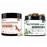 Glucosamine for Dogs, Joint Supplement for Dogs, Chondroitin, Omega-3, MSM, Hemp, Turmeric for Pain Relief - Dog Multivitamin, Multivitamin for Dogs - with MSM & Glucosamine, Omegas 3 & 6, Probiotics