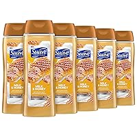 Suave Moisturizing Body Wash, with Milk & Honey and Vitamin E Extract, No Parabens, No Phtahaltes, 18 Oz Pack of 6