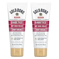 Gold Bond Ultimate Diabetics' Dry Skin Relief Foot Cream 3.4 oz., Soothes Skin Discomfort - Pack of 2