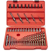 NEIKO 04202A Master Screw Extractor | 55 Pieces Broken Bolt Remover | Multi Spline, Extractor Pins, Spiral and Nut Extractors | 5/64” to 1/2