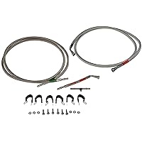 Dorman 819-002 Front Flexible Stainless Steel Braided Fuel Line Compatible with Select Chevrolet/GMC Models (OE FIX)