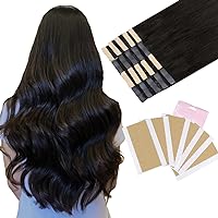 Tape in Hair Extensions Human Hair Dark Brown 14 Inch 50g 20pcs Remy Human Hair Extensions Straight Seamless Real Hair Extensions with Replacement Tape