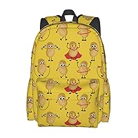 Fresh Potato Backpack For Men Women With Adjustable Padded Shoulder Straps Daypack