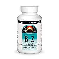 Source Naturals Vitamin B-2 Riboflavin 100 mg Supports Energy Production - 250 Tablets