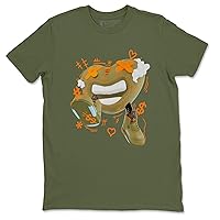 Graphic Tees Walk in Love Design Printed 5s Olive Sneaker Matching T-Shirt