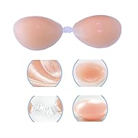 Silicone Bra to Enhance Breast Size | Adhesive Push Up Silicone Bra Cups Strapless Bras Lift for Women (Cup A) Pink
