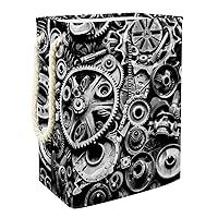 Laundry Hamper Steampunk Machine Gears and Chains Collapsible Laundry Baskets Firm Washing Bin Clothes Storage Organization for Bathroom Bedroom Dorm