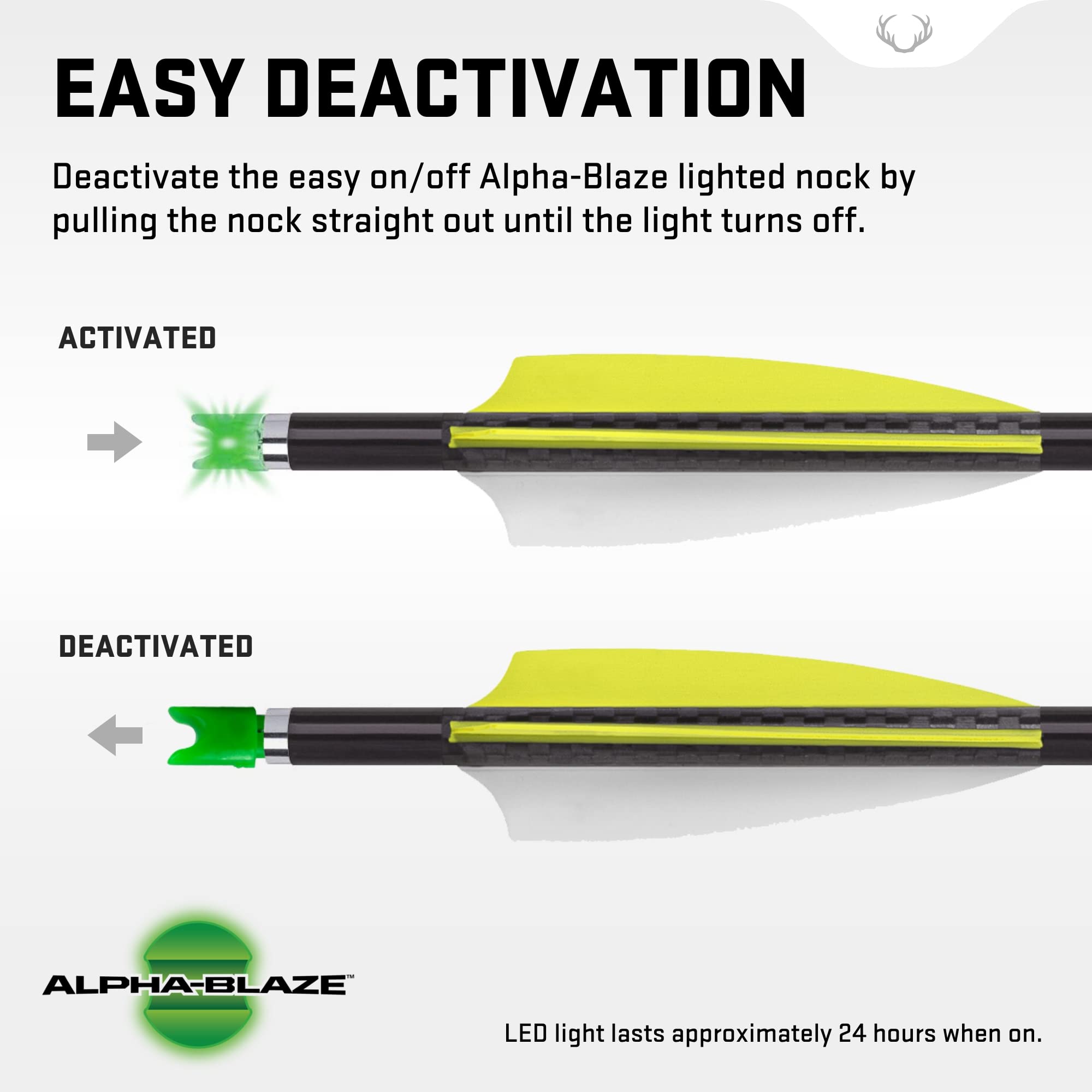 TenPoint Alpha-Blaze Lighted Crossbow Nock, Green - Pack of 3 - Fits All TenPoint & Wicked Ridge Arrows with HP Aluminum Bushing