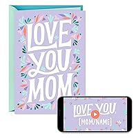 Hallmark Personalized Video Mothers Day Card for Mom, Love You (Record Your Own Video Greeting)