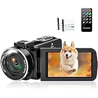 HOMIEBUDS Video Camera Camcorder, 2.7K Camcorder 42MP 18X Digital Video Camera for YouTube 3.0'' 270 Degree Rotation Screen Video Recorder Vlogging Camera with Remote Control and Two Batteries