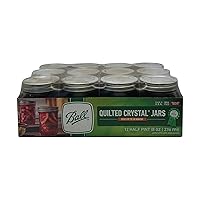 Mason 8oz Quilted Jelly Jars with Lids and Bands, Set of 12