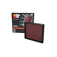 K&N Engine Air Filter: High Performance, Premium, Washable, Replacement Filter: Compatible with 2023 Toyota Sequoia and 2022 Tundra, 33-5129