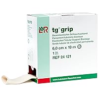 Lohmann & Rauscher Tg Grip, Size B, 6cm x 10m, Elasticated Tubular Compression Bandage for Light & Comfortable Support, Sleeve for Sprains, Strains, Soft Tissue Injuries, Skin Friendly Stockinette
