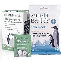Bundle - Lil' Peepers Baby Eyelid & Eyelash Cleansing Wipes, 30Ct & 1 Packs of Soothing Fever-eez Body Cooling Wipes (32 Wipes)