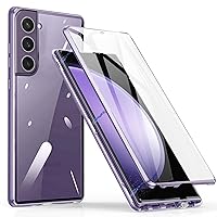 for Samsung Galaxy S23 FE Magnetic Case,Double-Sided Tempered Glass Phone Case,360 Full Body Front and Back Metal Bumper Shockproof Cover for Samsung Galaxy S 23 FE Case, Purple