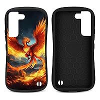 Fire Phoenix Bird Flying Phone Case Compatible with Samsung Galaxy S22 Plus/S22 Ultra/S23 /S23 Plus/S23 Shockproof Non-Slip Soft TPU Protective Case
