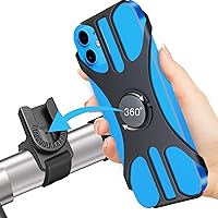 Deerfun Detachable Bike Phone Holder, Universal Bicycle Motorcycle Cell Phone Mount, 360° Rotatable Adjustable Bike Phone Mount Compatible for 4