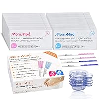 MomMed Ovulation and Pregnancy Test Strips (HCG20-LH70), at Home Ovulation Predictor Kit Includes 20 Pregnancy Tests, 70 Ovulation Test Strips and 90 Urine Cups, Accurate Fertility Test, OPK Tests