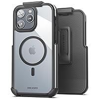 Belt Case for iPhone 15 Pro Max with Holster Clip, Compatible with MagSafe, Magnetic Hybrid Cover with AirGuard Technology (2023)