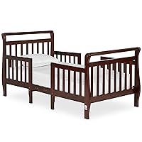 Emma 3-in-1 Convertible Toddler Bed in Espresso, Converts to Two Chairs and-Table, Low to Floor Design, JPMA Certified, Non-Toxic Finishes, Safety Rails