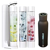 Hydration & Fizz Bundle: Fizzpod Soda Maker and Hydromate Smart Water Bottle Set - Make Fizzy Drinks & Track Your Water Intake with Ease