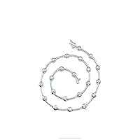 Bezel Diamond Tennis Necklace 14KT White Gold 1.50ct F VS2