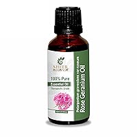 Rose Geranium Oil (Pelargonium Graveolens VAR Roseum) Essential Oil 100% Pure Natural Undiluted Uncut Therapeutic Grade Oil 33.81 Fl.OZ