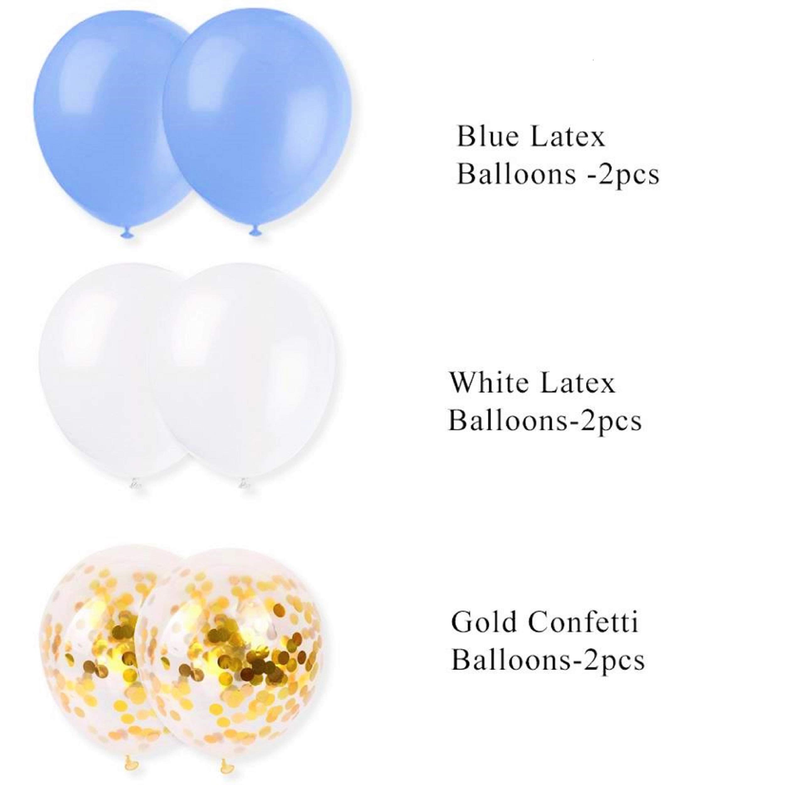 Baby Shower Decorations for Boy, elephant baby shower decorations, set includes: its a boy banner, oh boy balloons,Elephant Garland,blue,white and gold confetti balloons, baby boy party supplies