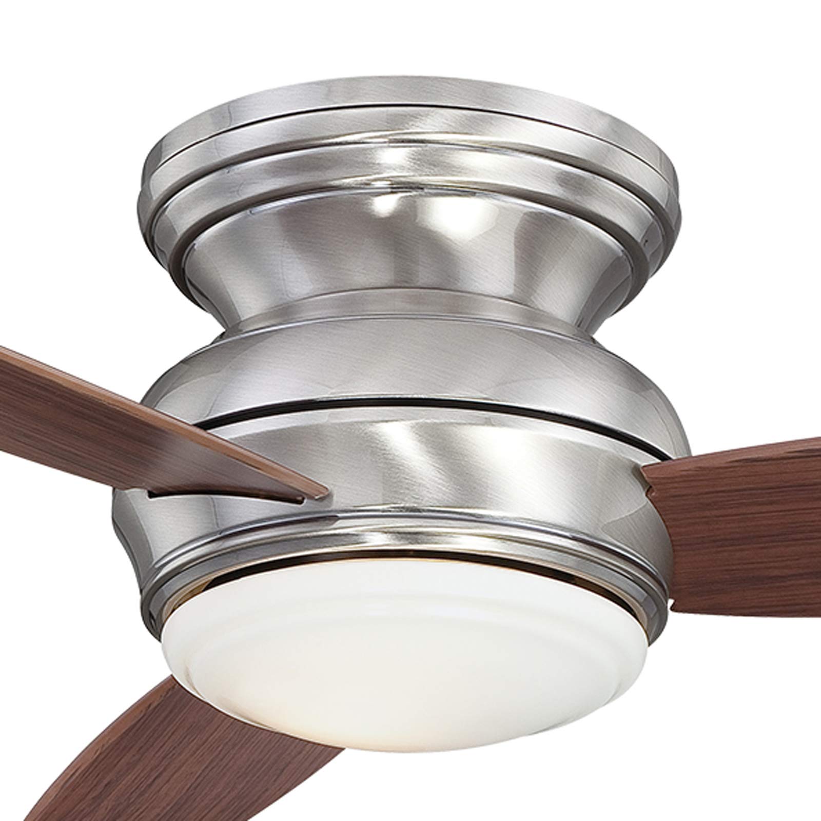Minka-Aire F593L-PW Tradtional Concept 44 Inch Flush Mount Ceiling Fan with Integrated 14W LED Light in Pewter Finish