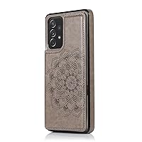 Leather Case for Samsung Galaxy S24ultra/S24plus/S24 Flip Wallet Card Holder Slot Stand Phone Cover Anti-Scratch Protective Shell (Grey,S24)